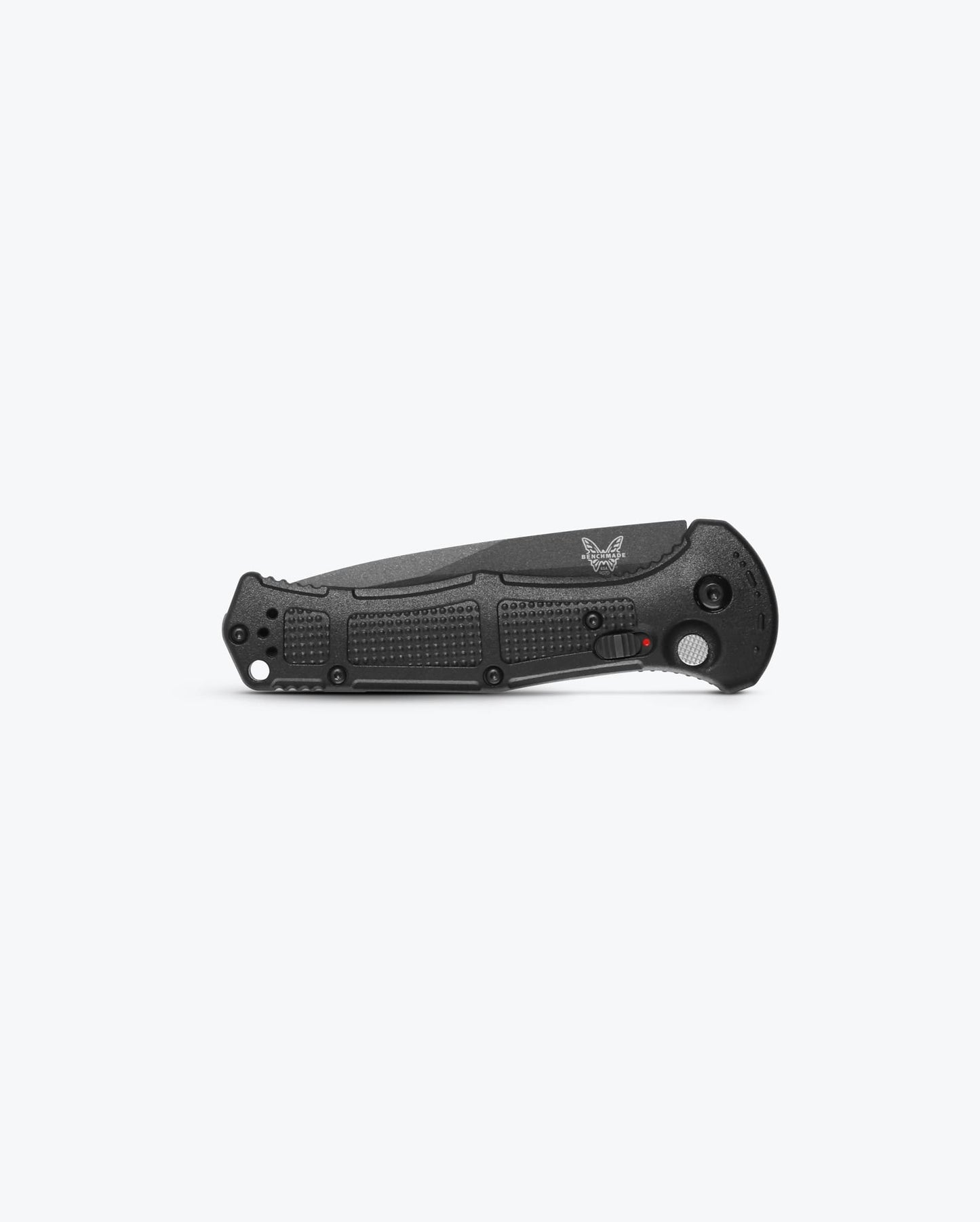 Benchmade Claymore 9070BK closed view showing black Grivory handle