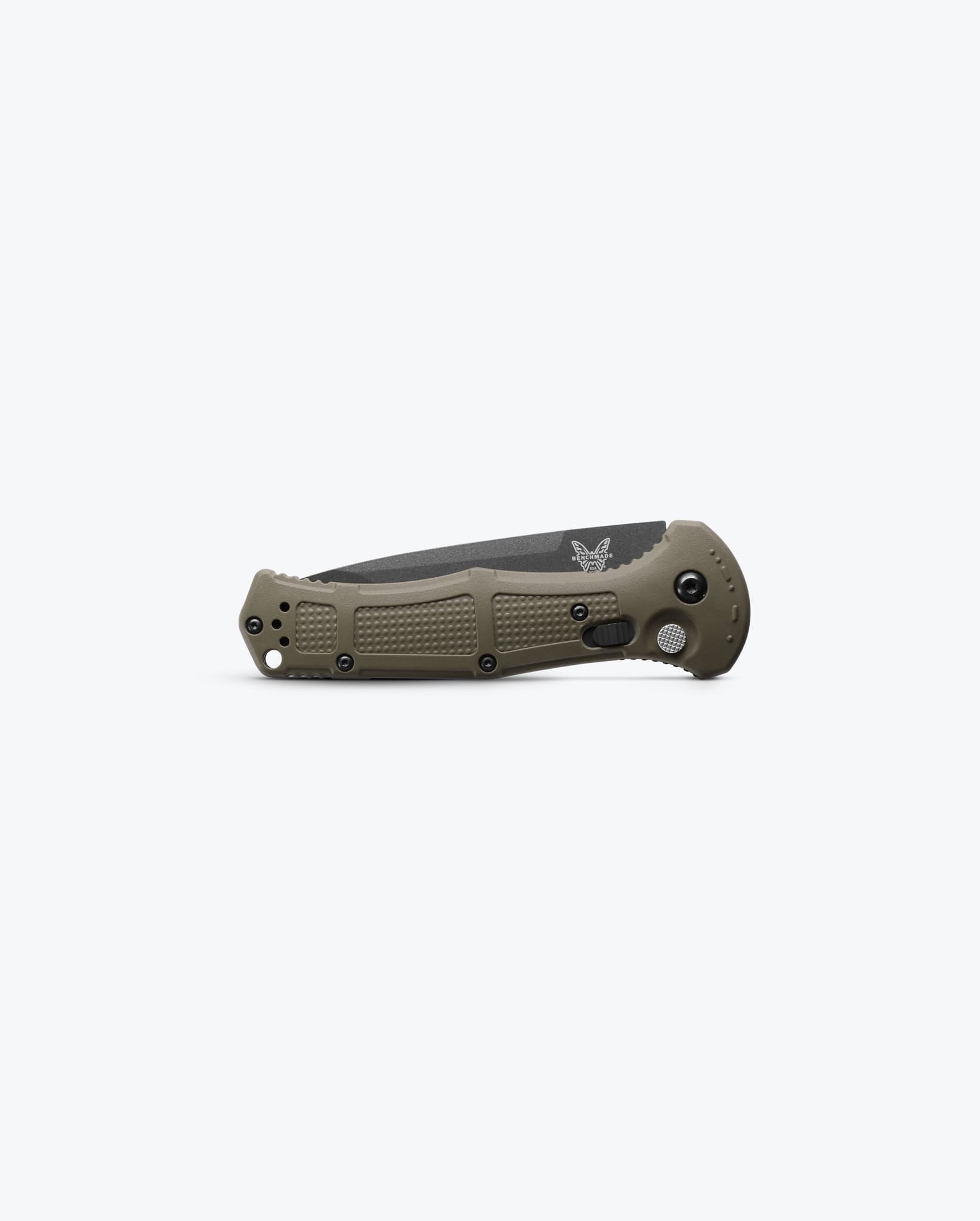 Benchmade Claymore 9071BK-1 closed view showing Ranger Green Grivory handle