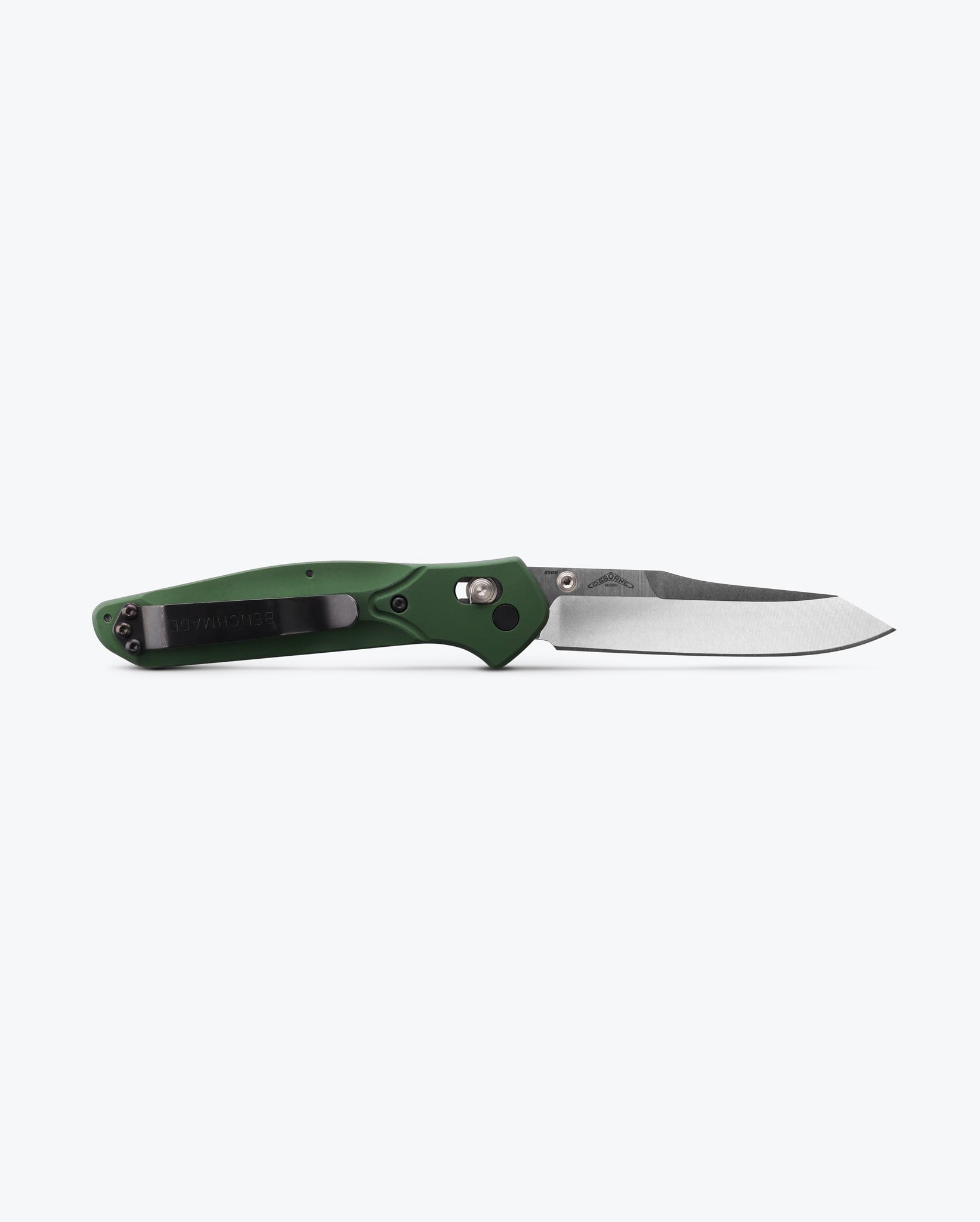 Benchmade Osborne 940 blade detail, satin CPM-S30V reverse tanto