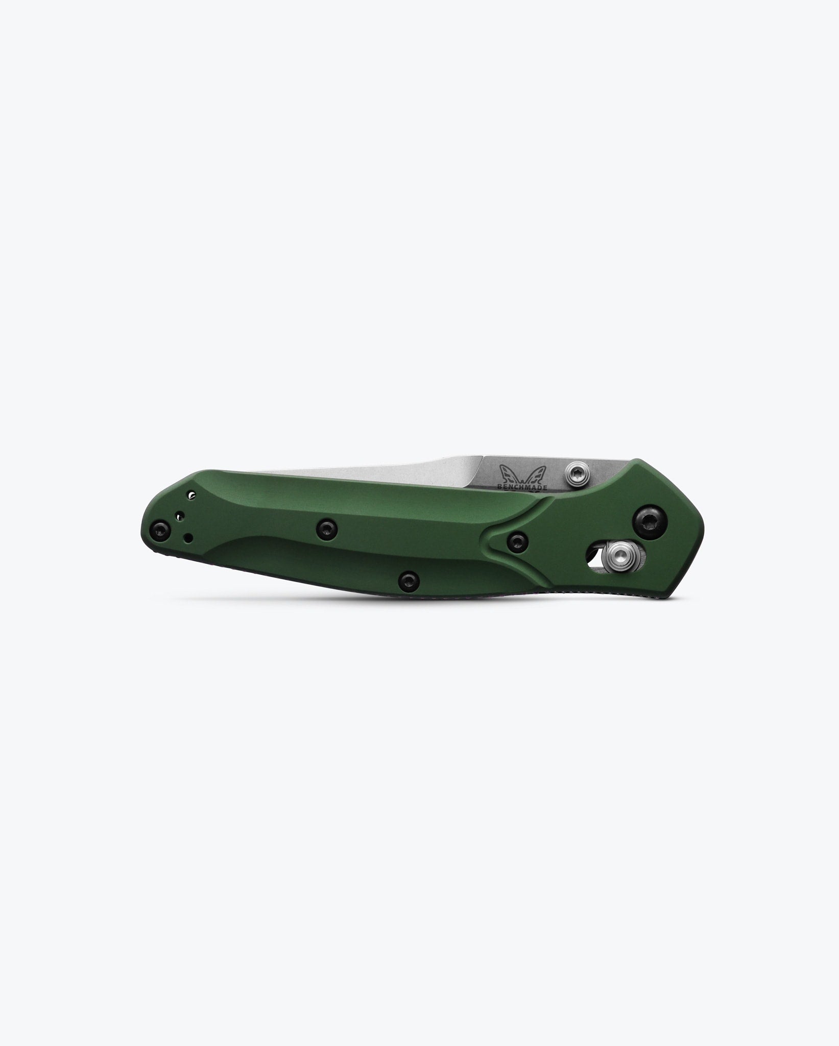 Benchmade Osborne 940 closed view showing green aluminum handle