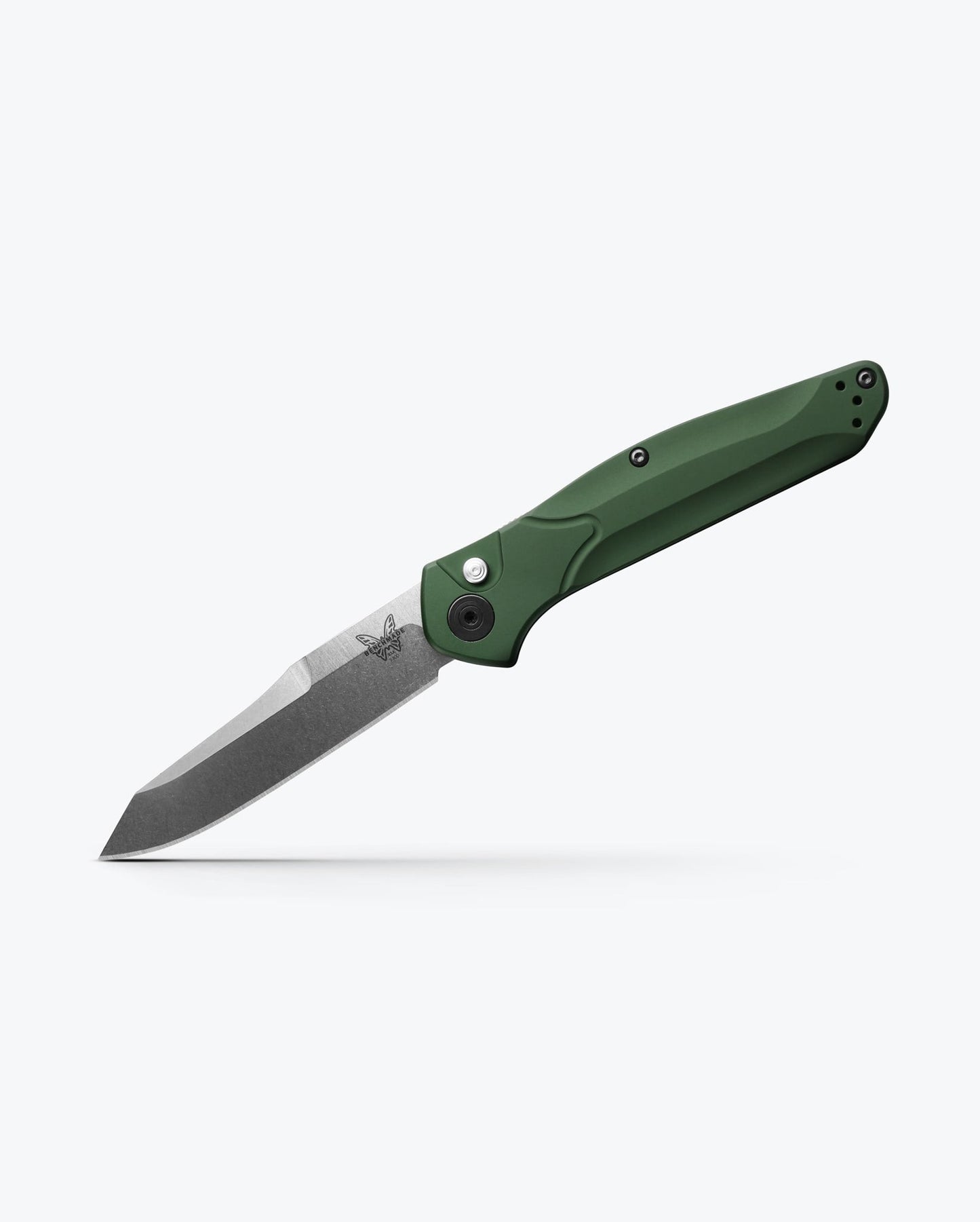 Benchmade Auto Osborne 9400 open position showing CPM-S30V reverse tanto blade