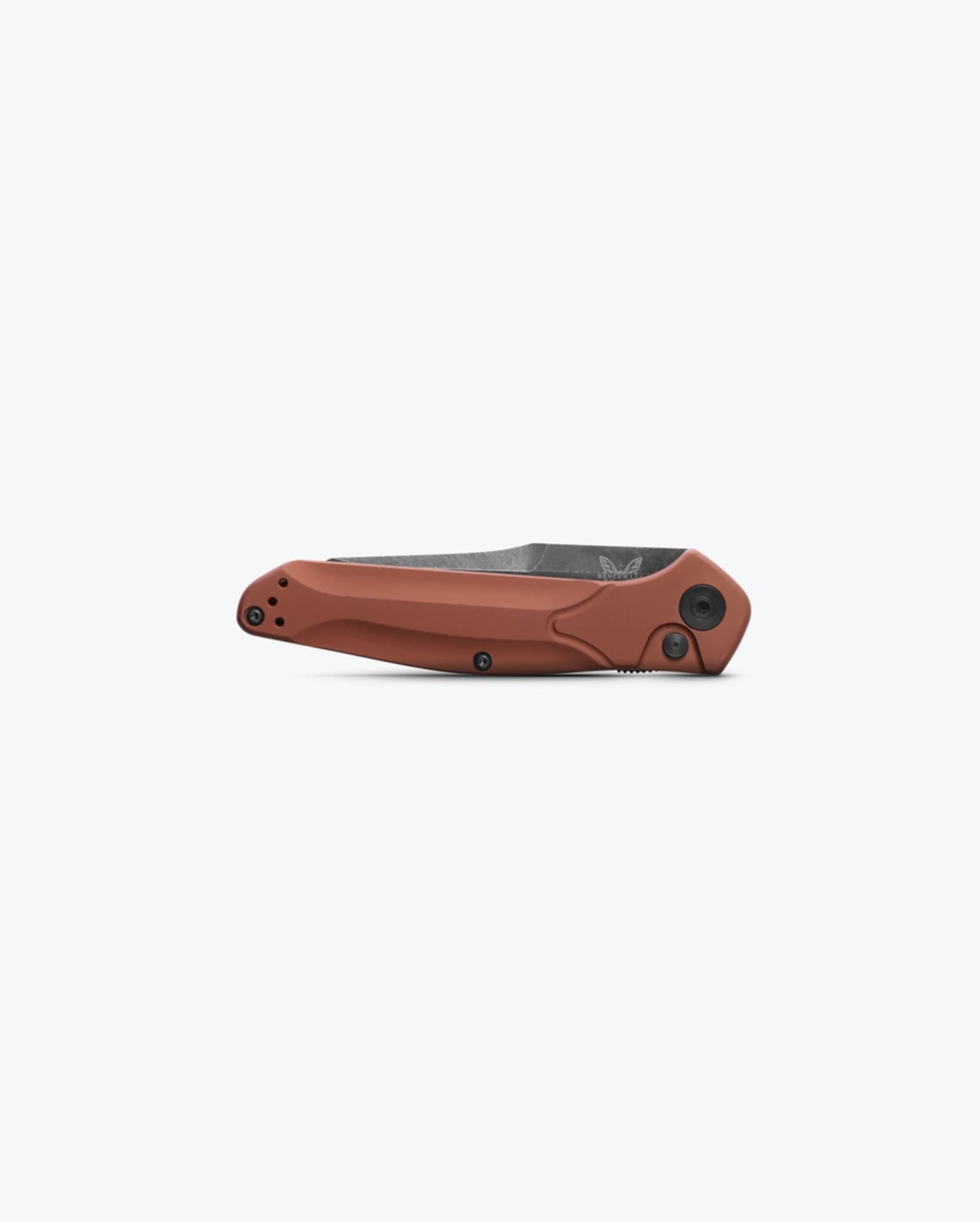 Benchmade Auto Osborne 9400BK-03 closed view showing Burnt Copper aluminum handle and push button