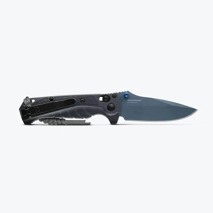 Benchmade Mini Adira 18065BT-01 black oxide deep-carry pocket clip detail