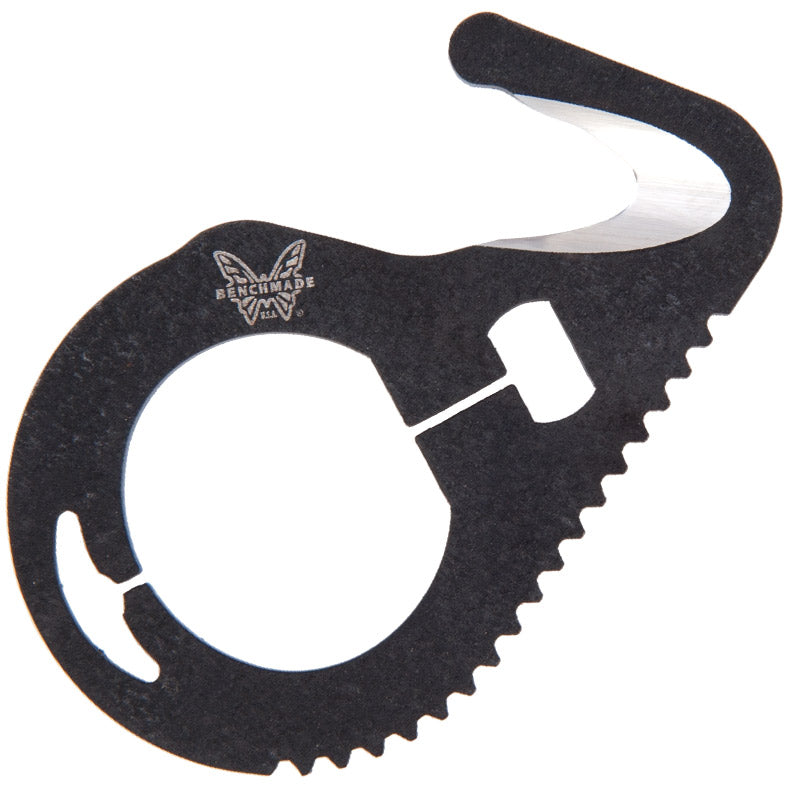 Benchmade Model 5 Hook Safety Cutter front view – 0.50" 440C rescue hook with O2 wrench, black