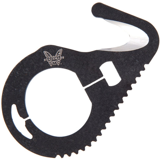 Benchmade Model 5 Hook Safety Cutter front view – 0.50" 440C rescue hook with O2 wrench, black