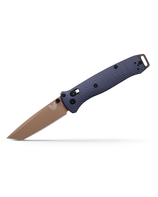 Benchmade 537FE-02 Bailout â€“ CPM-M4 Tanto Blade, Crater Blue Aluminum Handle