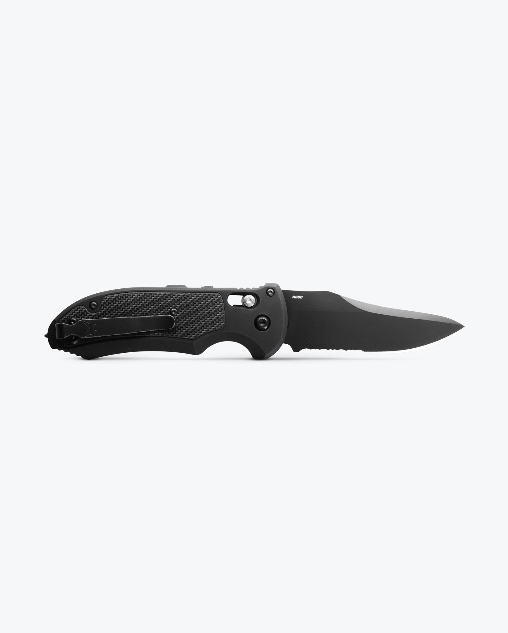 Benchmade Auto Triage 9170SBK blade detail – N680 sheepsfoot combo edge