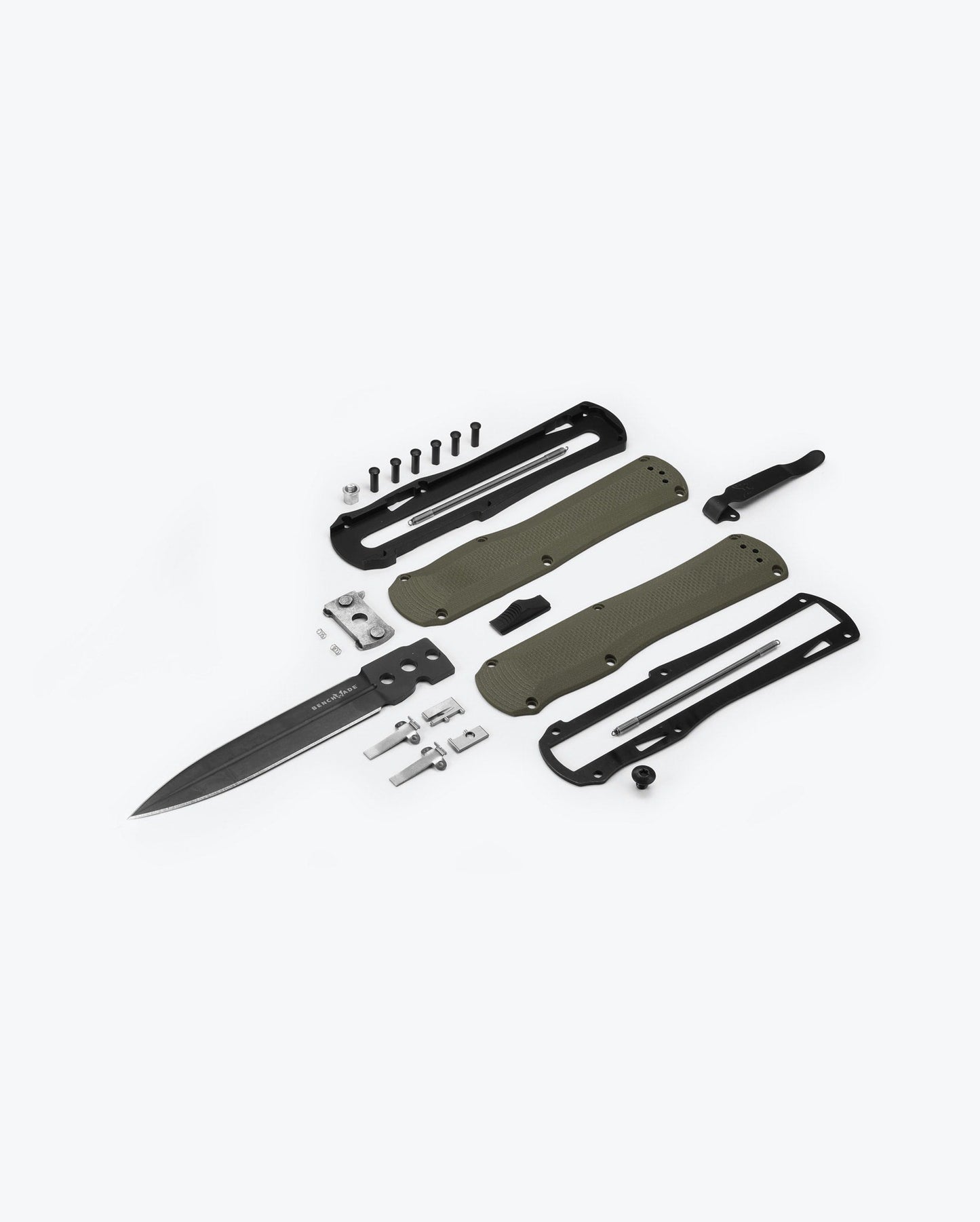 Benchmade Autocrat 3400BK-1 OTF components exploded view
