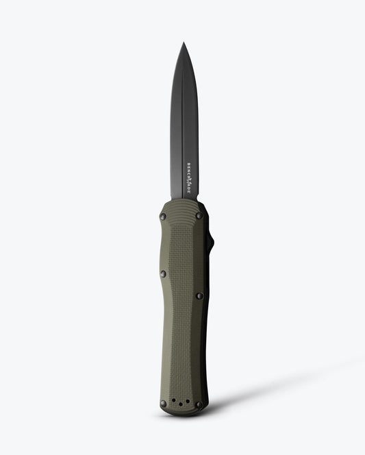 Benchmade Autocrat 3400BK-1 front view - 3.71" CPM-S30V double-edge OTF automatic knife