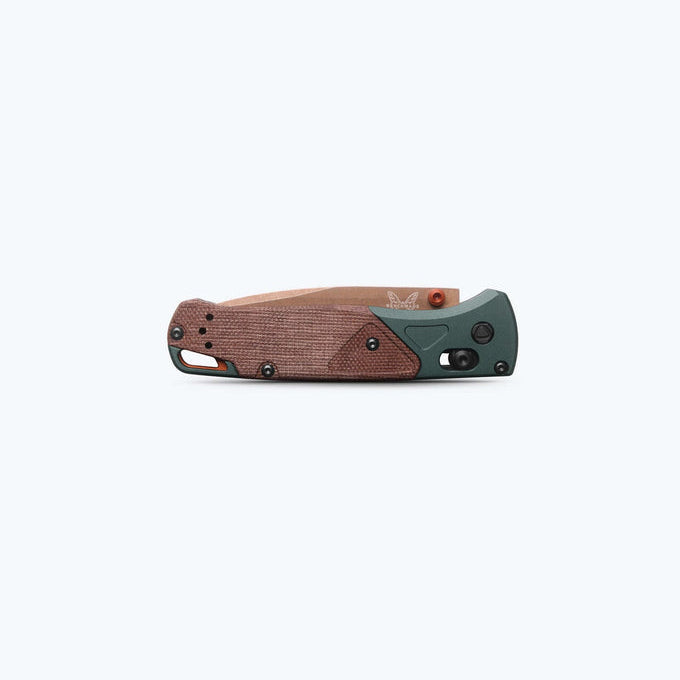 Benchmade Bugout 535FE-2602 open position showing 3.24″ CPM-S90V drop point blade
