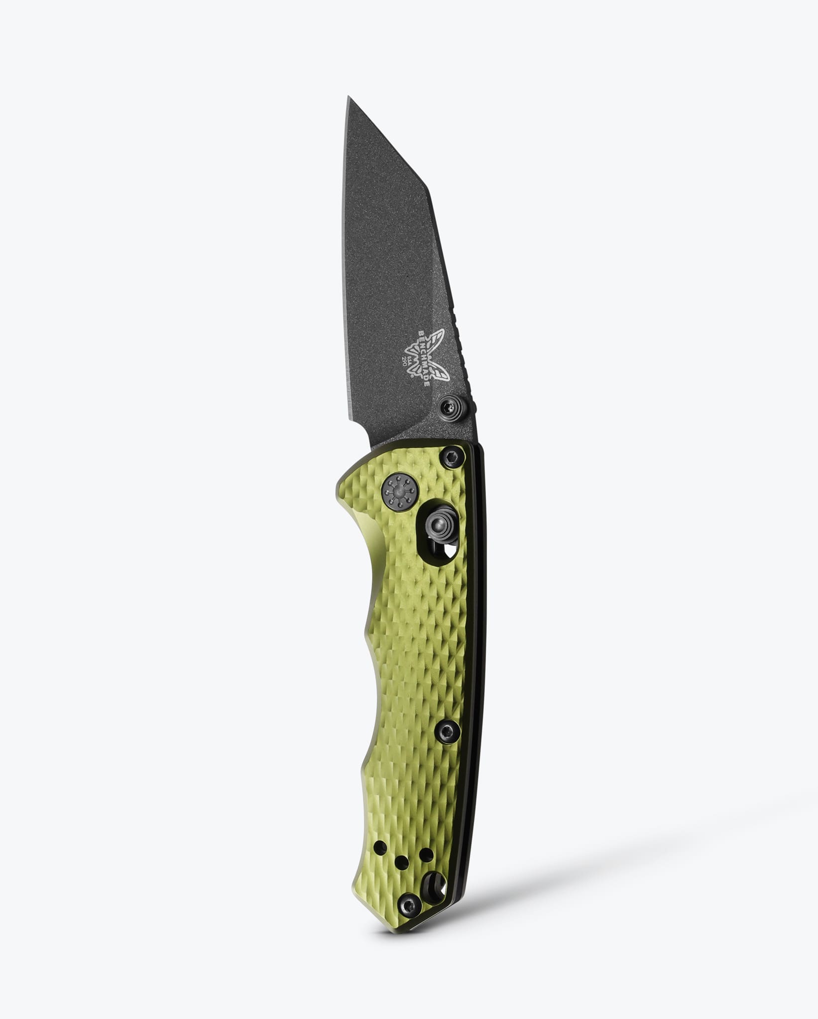 Benchmade Full Immunity 290BK-2 front view – 2.49″ cobalt black CPM-M4 wharncliffe woodland green aluminum folding knife