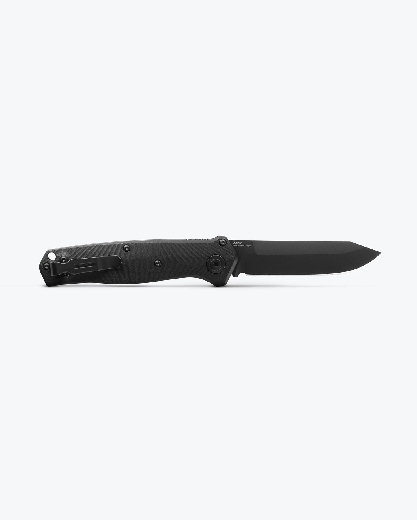 Benchmade Mediator 8551BK back view open – reversible mini deep-carry clip