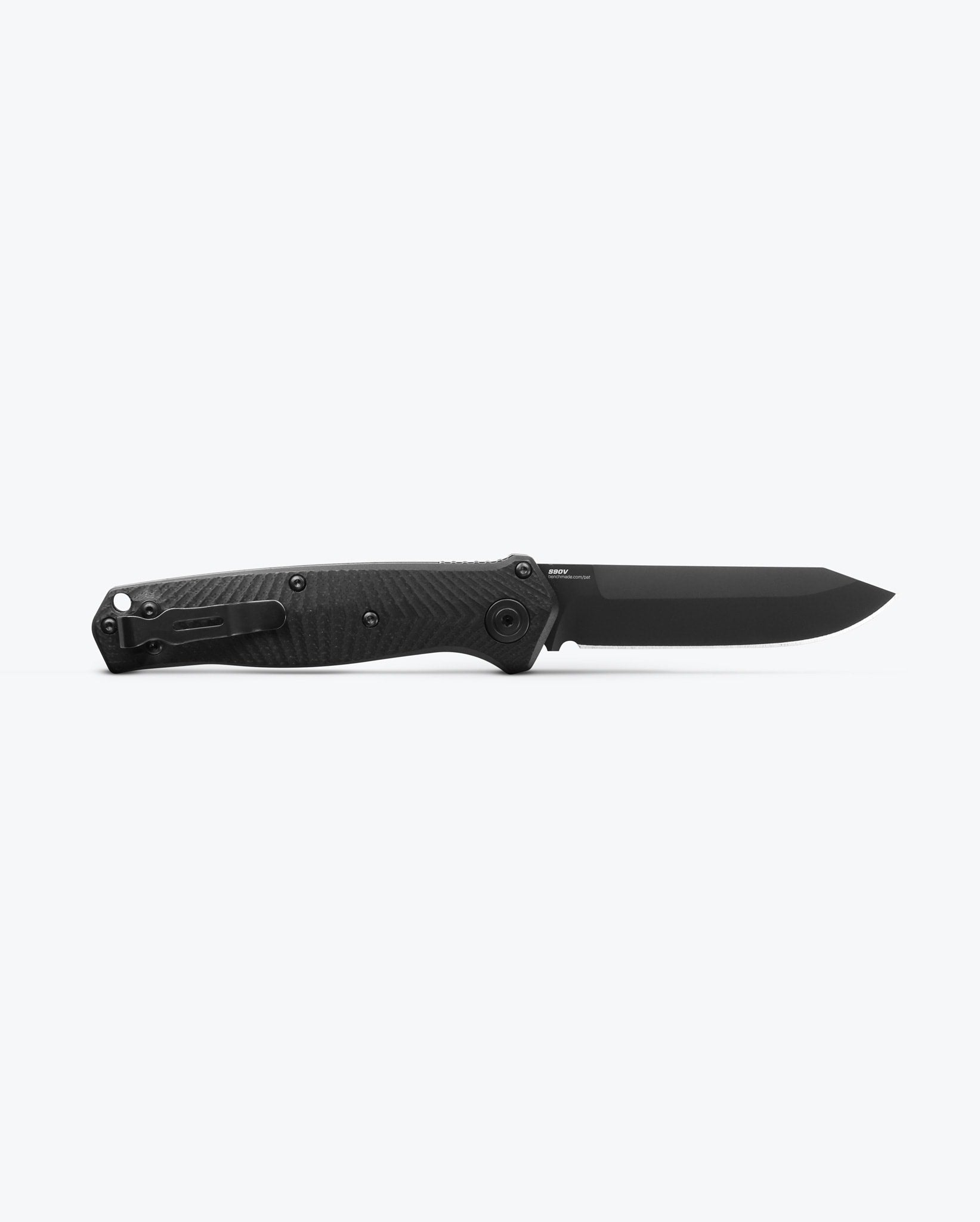 Benchmade Mediator 8551BK back view open – reversible mini deep-carry clip