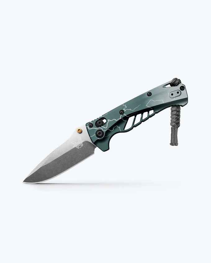 Benchmade Mini Adira Abel Dark Waters 18065-ABEL1 – 3.21" MagnaCut Drop Point AXIS Lock Knife | Limited Edition