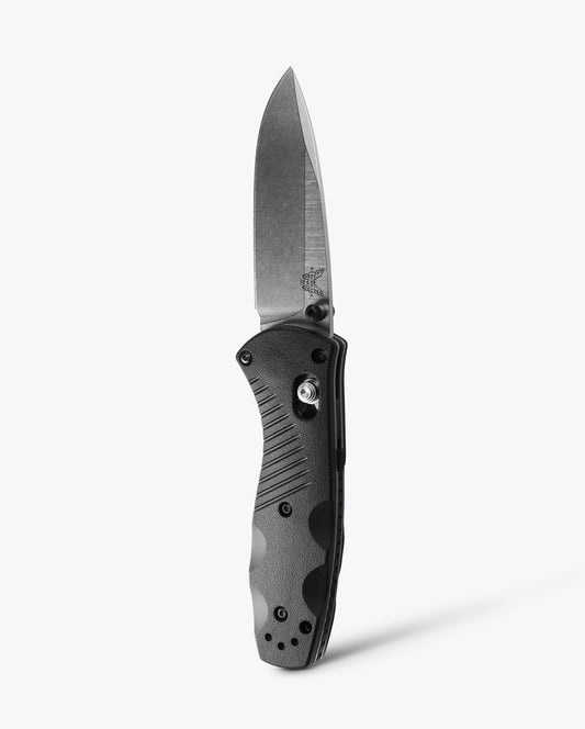 Benchmade Mini Barrage 585 front view – 2.91″ satin 154CM drop point AXIS Assist folding knife
