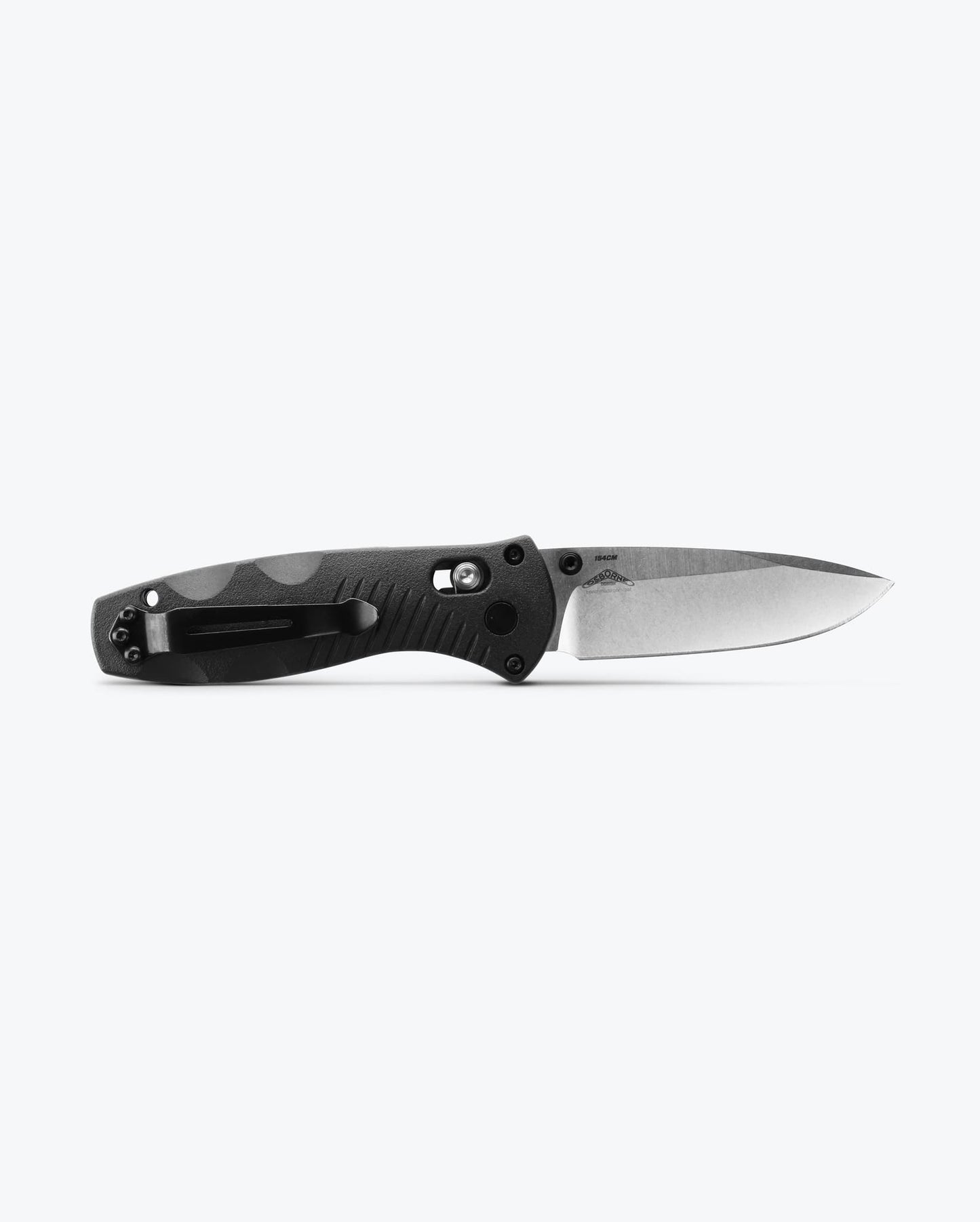 Benchmade Mini Barrage 585 side profile – 2.91″ 154CM drop point blade open