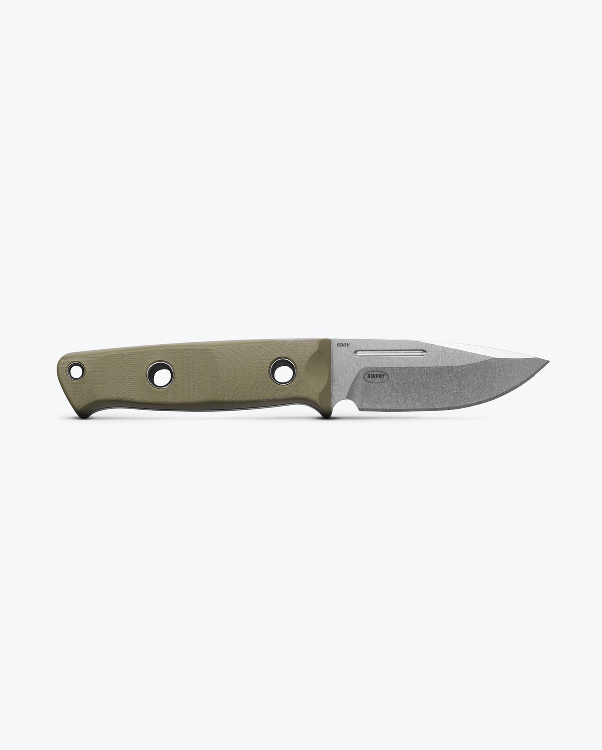 Benchmade Mini Bushcrafter 165-1 product photo - 3.38in CPM-S30V drop point, OD Green G10 fixed blade