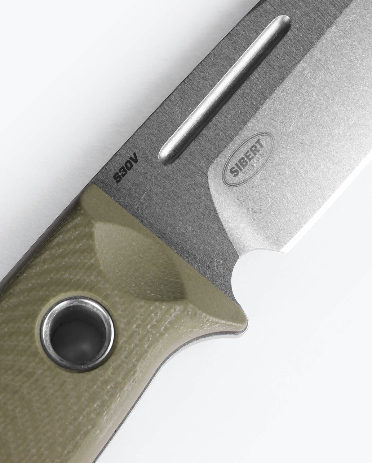 Benchmade Mini Bushcrafter 165-1 product photo - 3.38in CPM-S30V drop point, OD Green G10 fixed blade