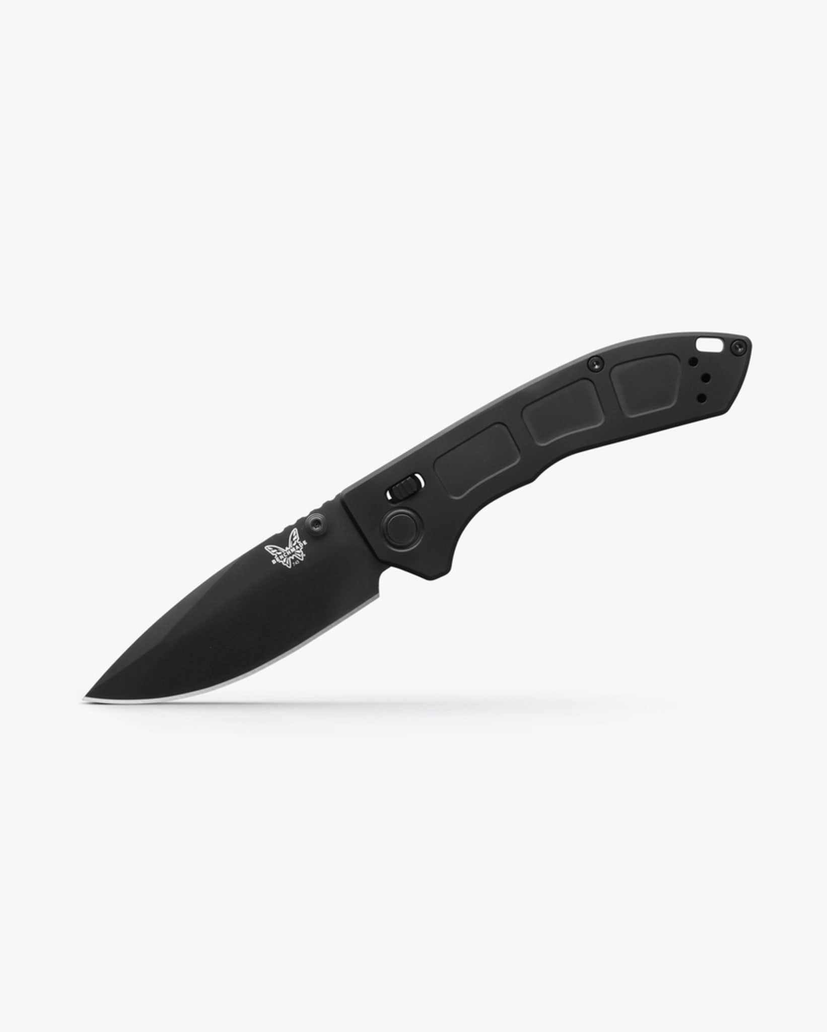 Benchmade Mini Narrows 743BK-01 closed view showing black titanium handle