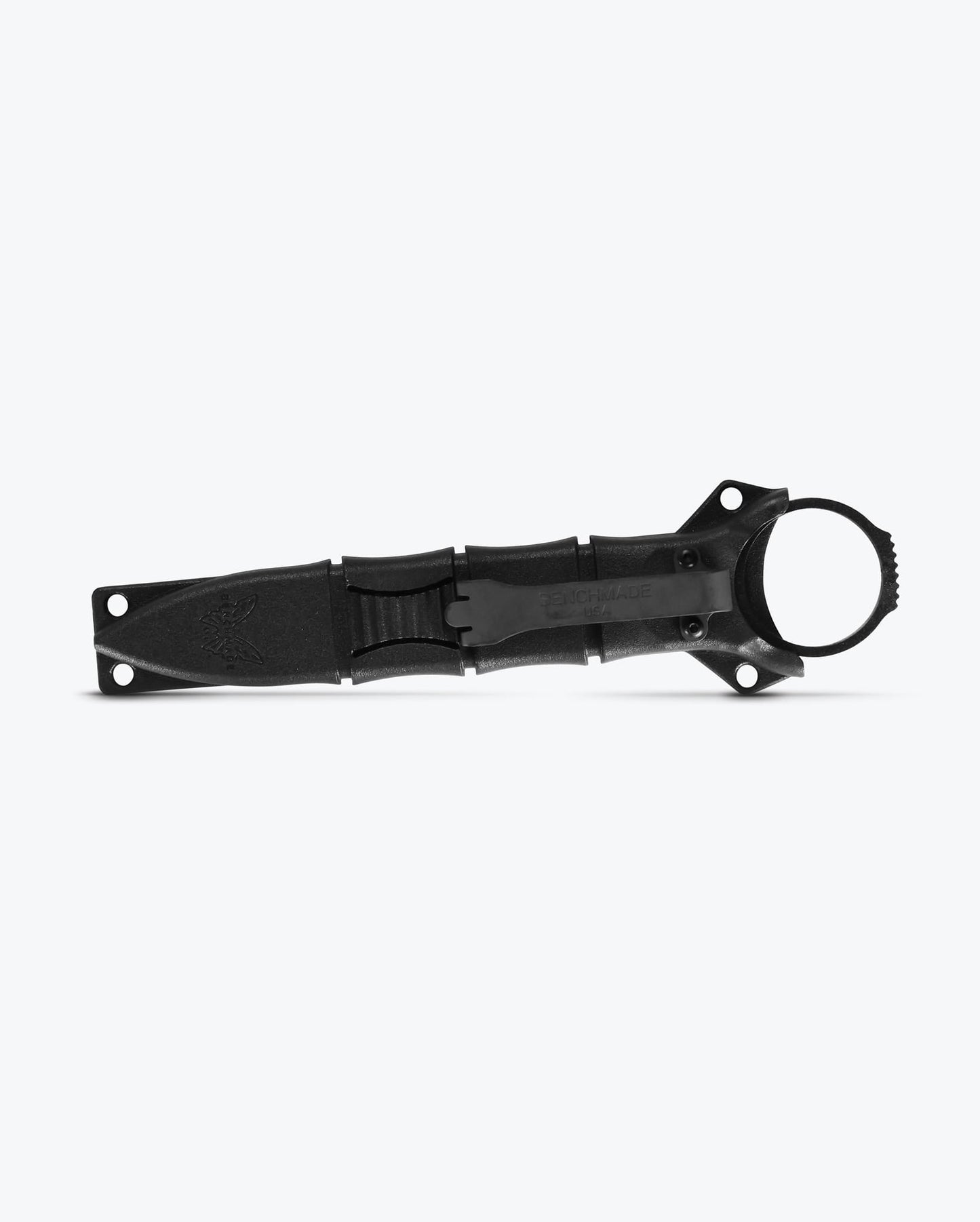 Benchmade Mini SOCP 177BK in MOLLE compatible sheath with J-hook clip