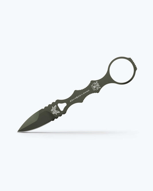 Benchmade Mini SOCP Dagger 177GN â€“ 1.66" 440C Spear-Point Fixed Blade (OD Green)