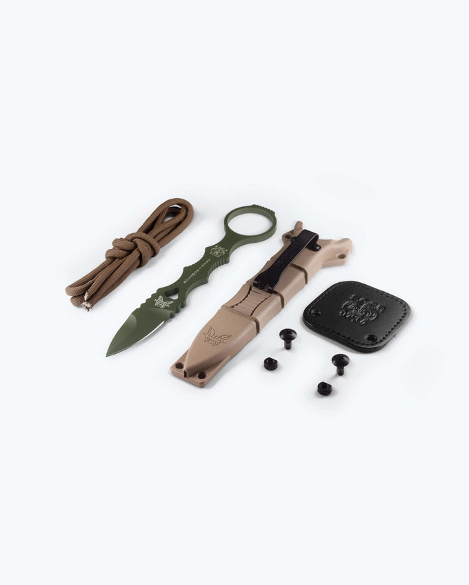 Benchmade Mini SOCP Dagger 177GN full skeletonized tang construction detail