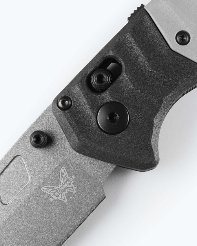 Benchmade PSK 593GY-02 Tempest Gray Grivory handle detail