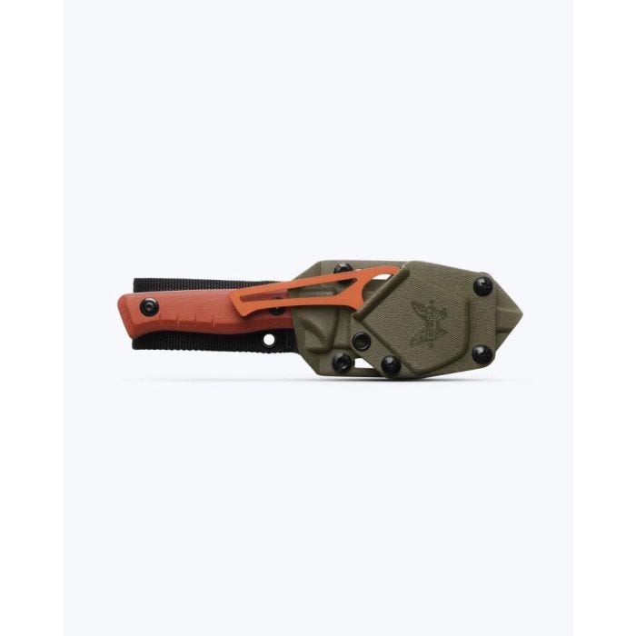 Benchmade SlipRidge Fixed Combo 15650-01-COMBO – 3.7" MagnaCut Drop-Point Fixed Blade with Rust Orange G10 & Gut Hook