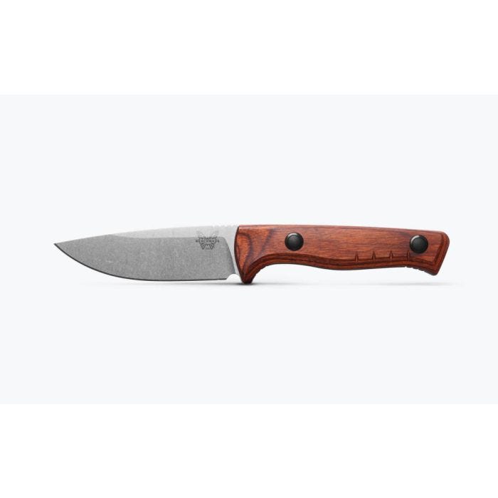 Benchmade SlipRidge Fixed Combo 15650 – 3.7" MagnaCut Drop-Point Fixed Blade with Dark Stabilized Wood & Gut Hook