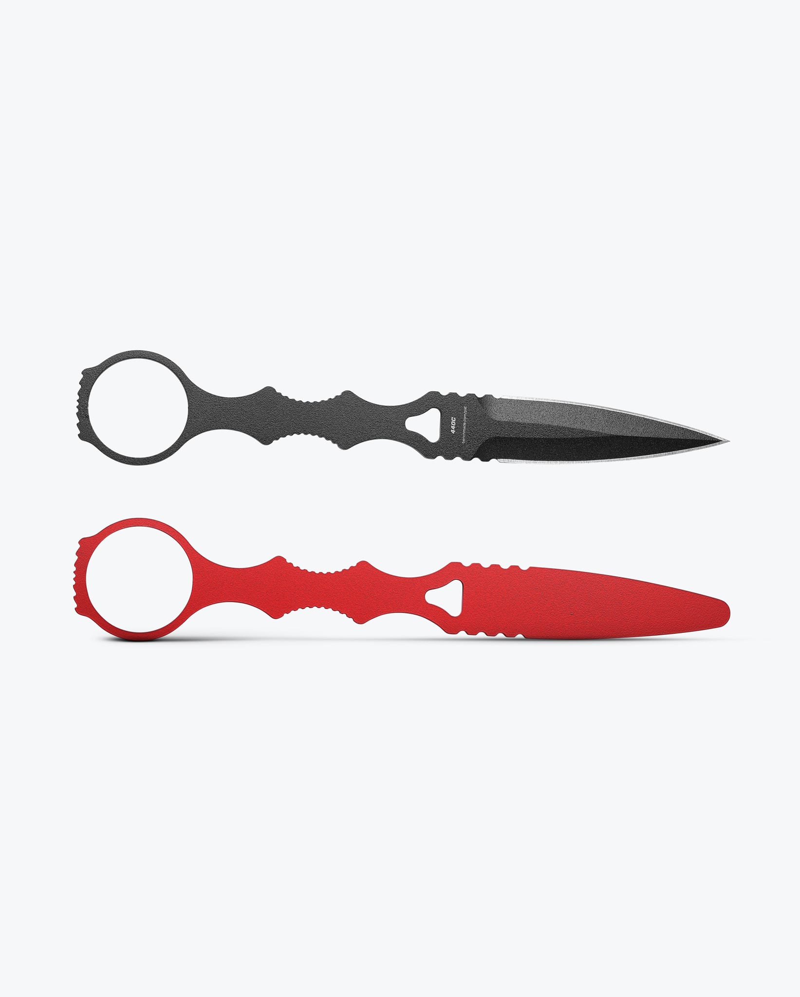 Benchmade SOCP Combo 176BKSN-COMBO dagger and weighted trainer flat lay view