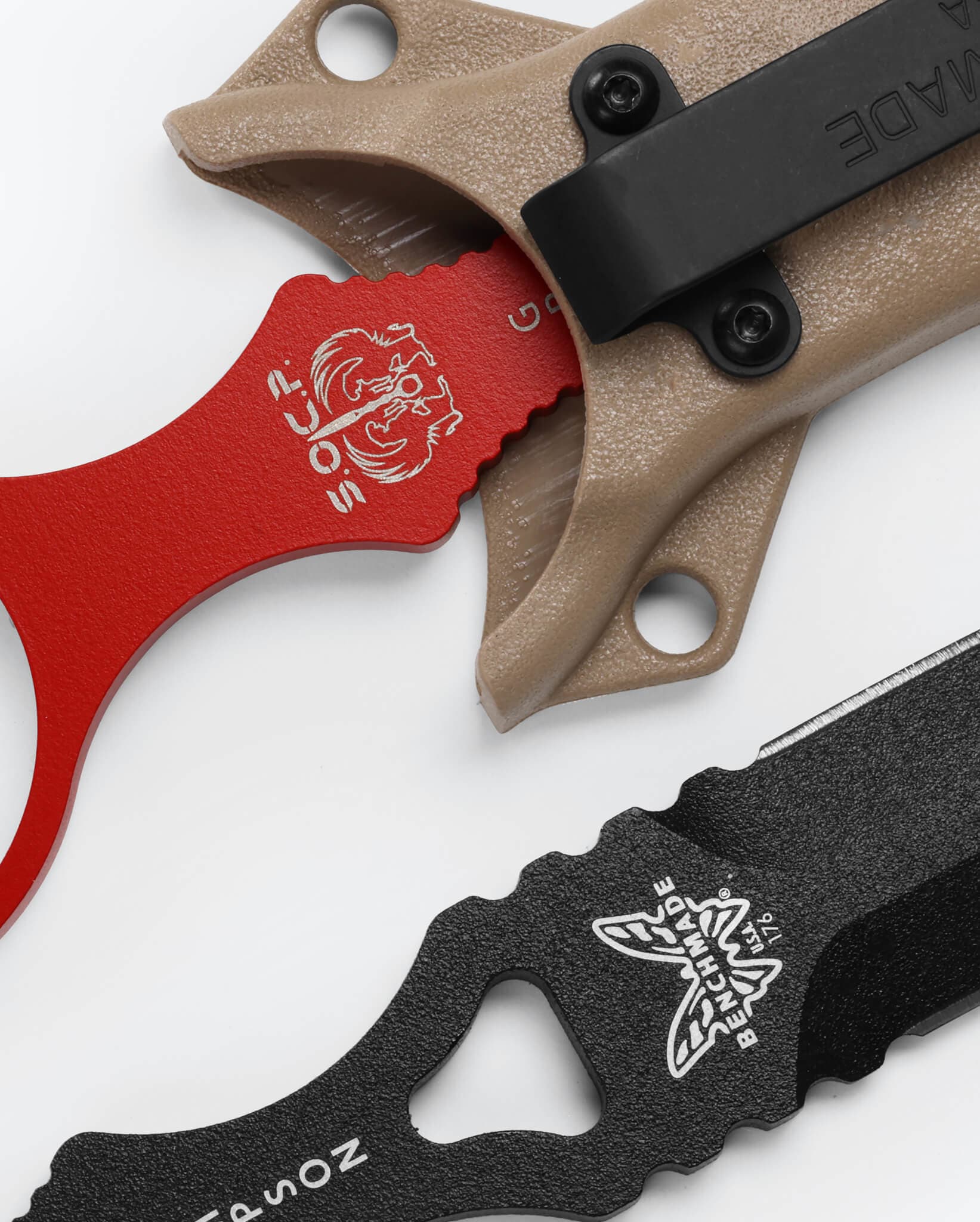 Benchmade SOCP Combo 176BKSN-COMBO sheath ring grip detail