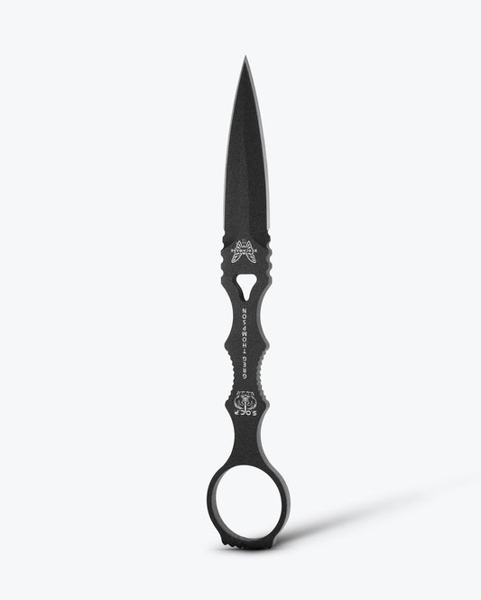 Benchmade SOCP Dagger 176BKSN front view - 3.22" 440C double-edge dagger tactical fixed blade knife