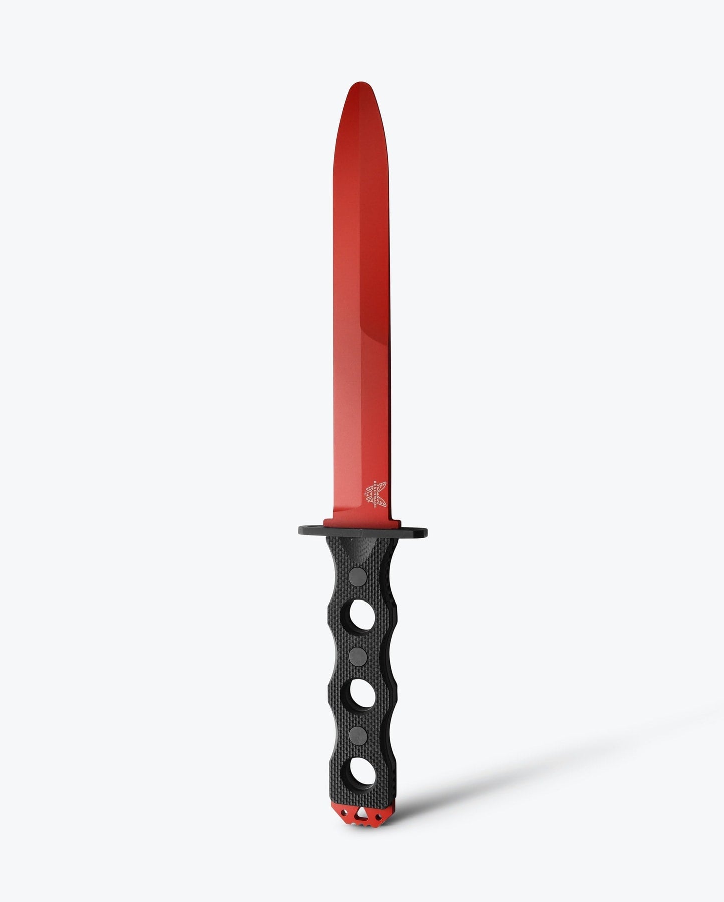 Benchmade SOCP Fixed Blade Trainer 185T front view - red 440C training blade