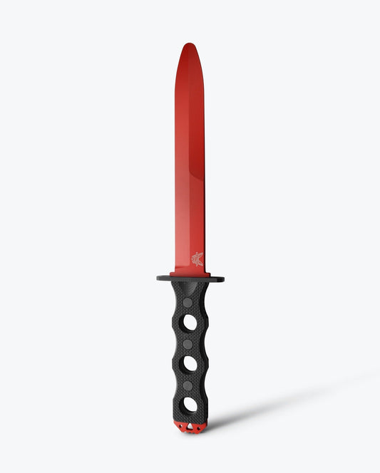 Benchmade SOCP Fixed Blade Trainer 185T front view - red 440C training blade