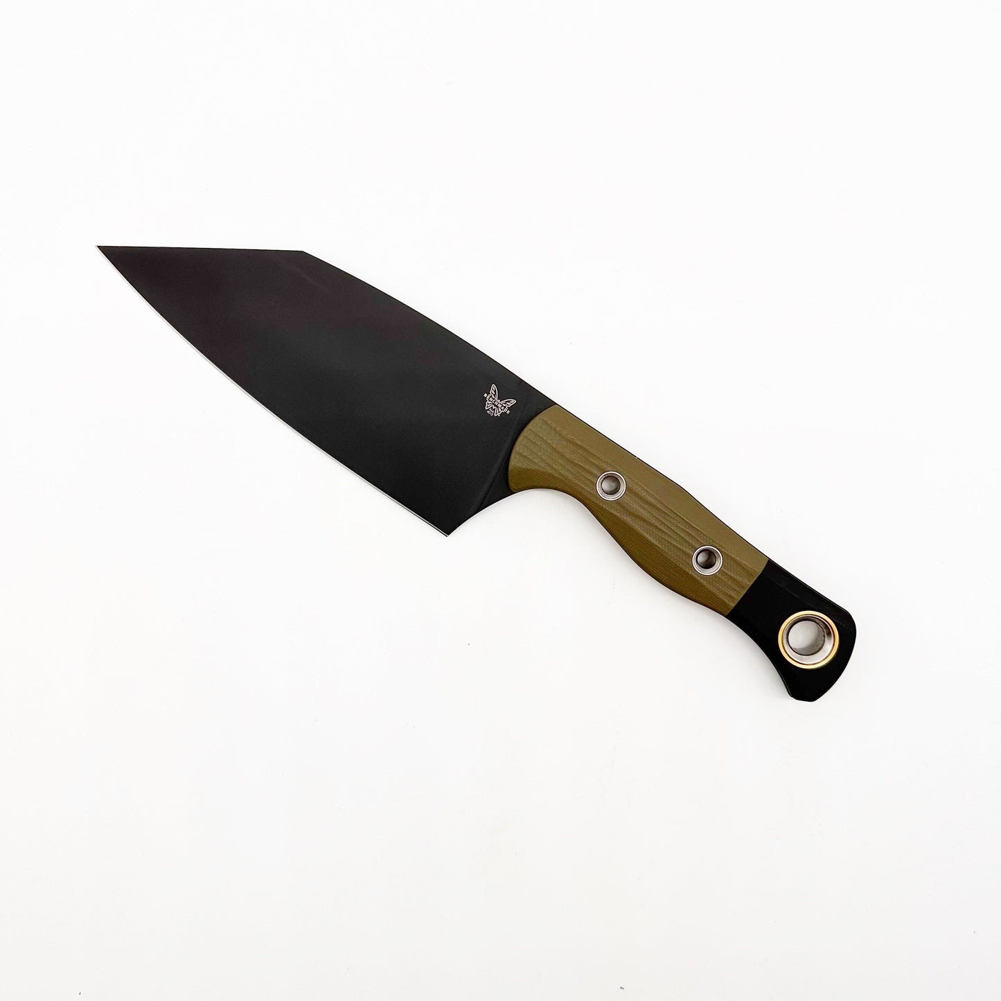 Benchmade Station Knife â€“ 5.9" CPMâ€‘154 Blade, Black/Green Gâ€‘10 Handle, DLC Finish (4010BKâ€‘01)