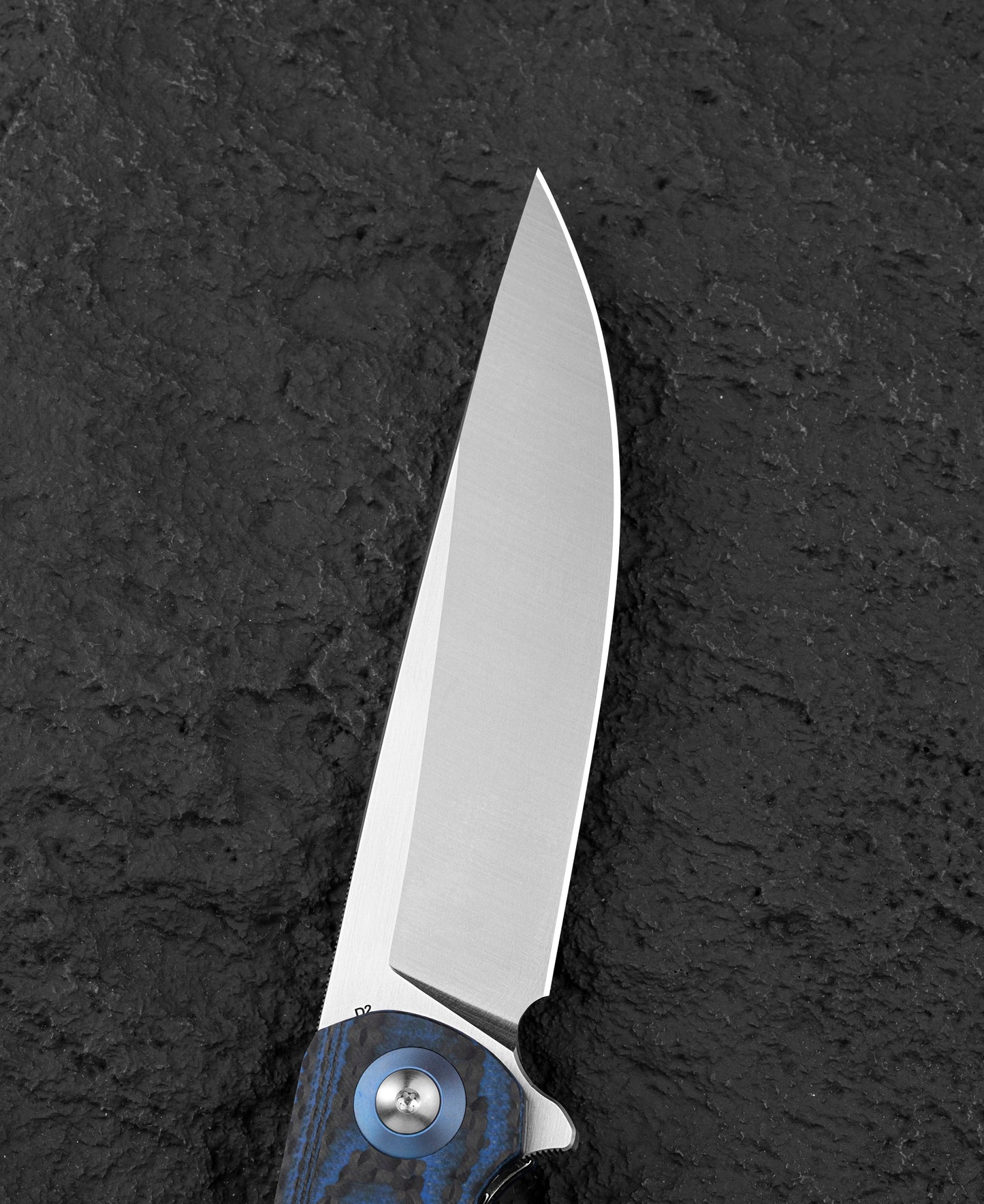 Bestech ASCOT BG19C open position – 8.74 inch overall length, D2 satin blade fully deployed