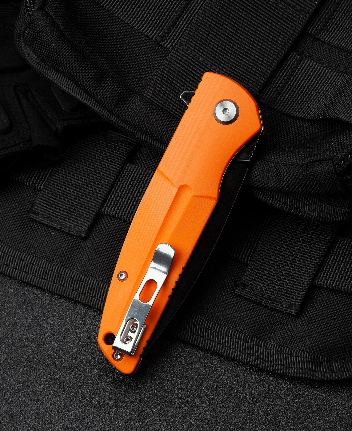 Bestech FIN BG34B-3 open position – 8.39 inch overall length, 14C28N blade fully deployed