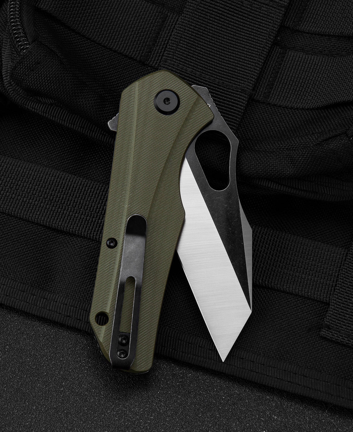 Bestech OPERATOR BG36C side view – liner lock, steel clip, ceramic ball bearing pivot