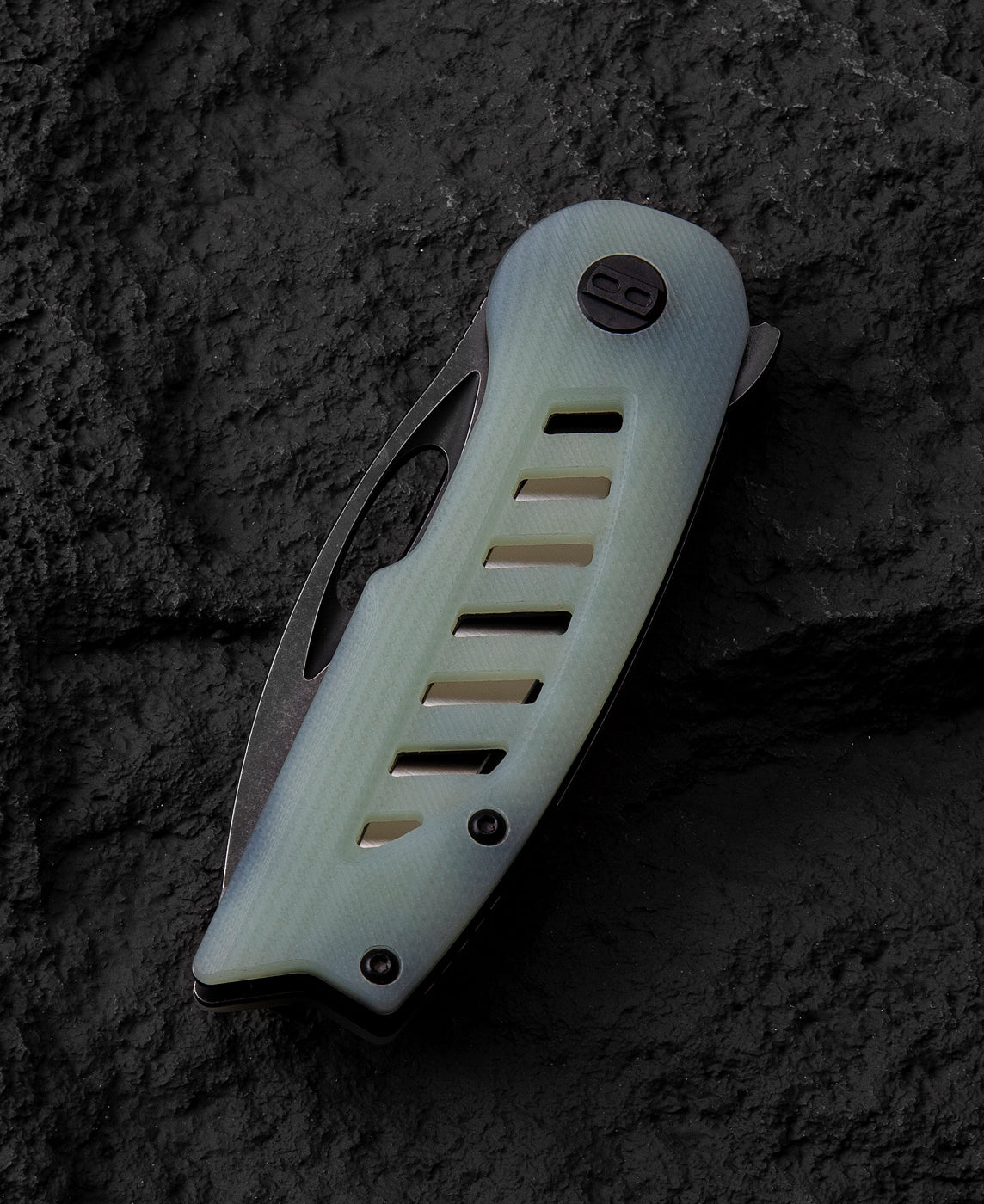 Bestech EXPLORER BG37C open position – 7 inch overall length, D2 blade deployed