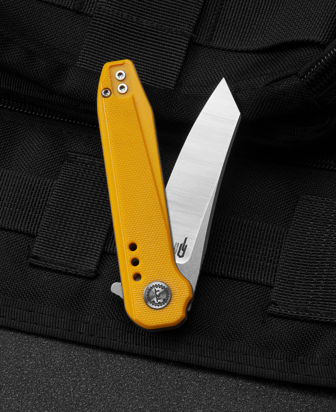 Bestech SYNTAX BG40B blade detail – 14C28N stonewash+satin finish, 2.84″ blade
