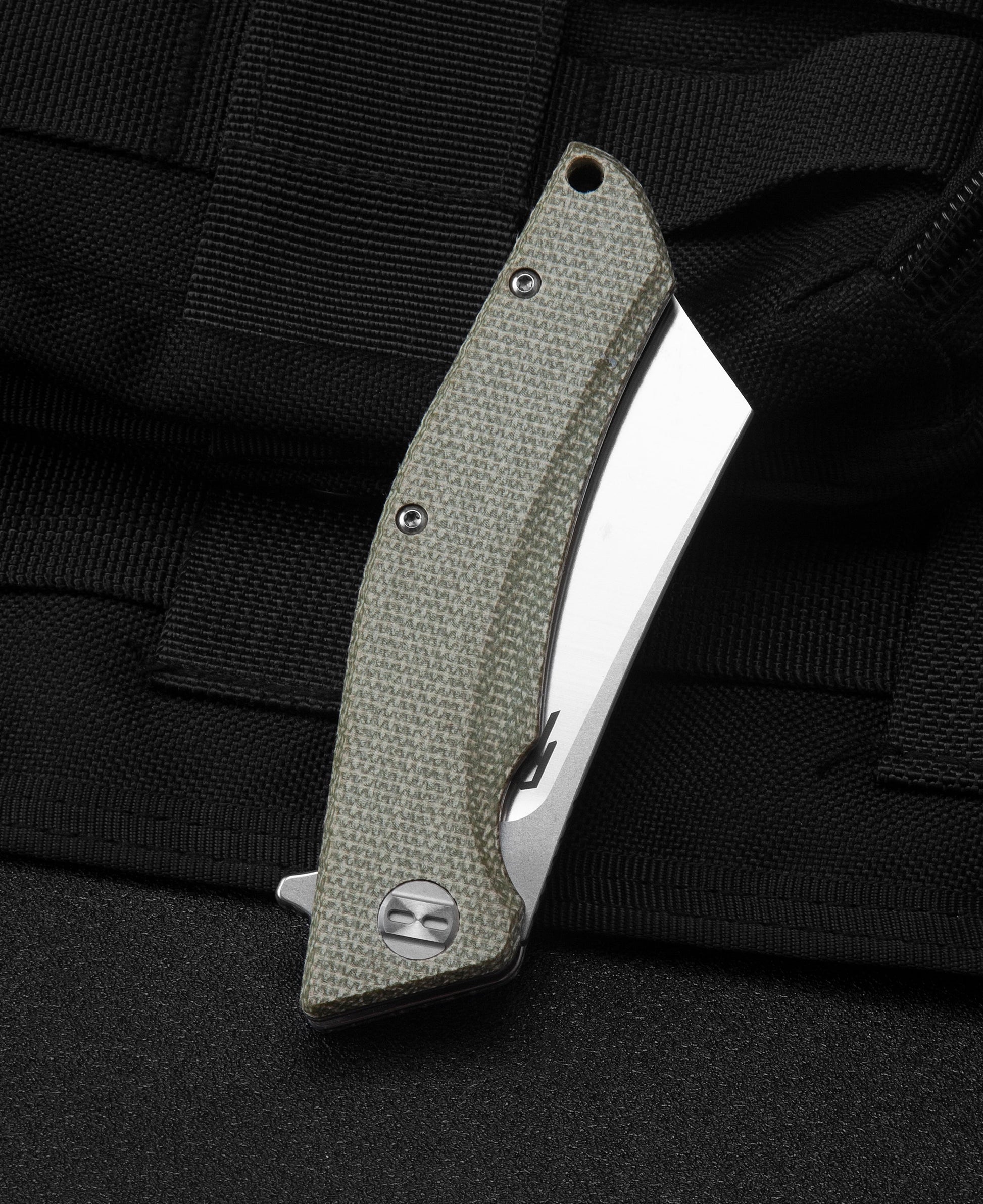 Bestech CUBIS BG42B open position – 7.48″ overall length, ceramic bearing pivot