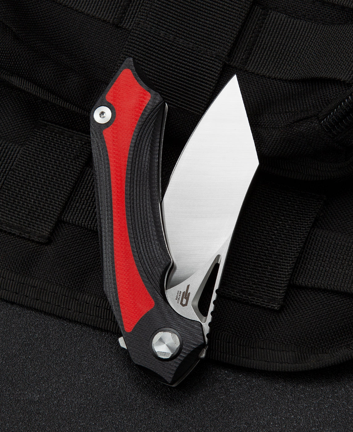 Bestech KASTA BG45C blade detail – 154CM stainless steel with stonewash plus satin dual finish
