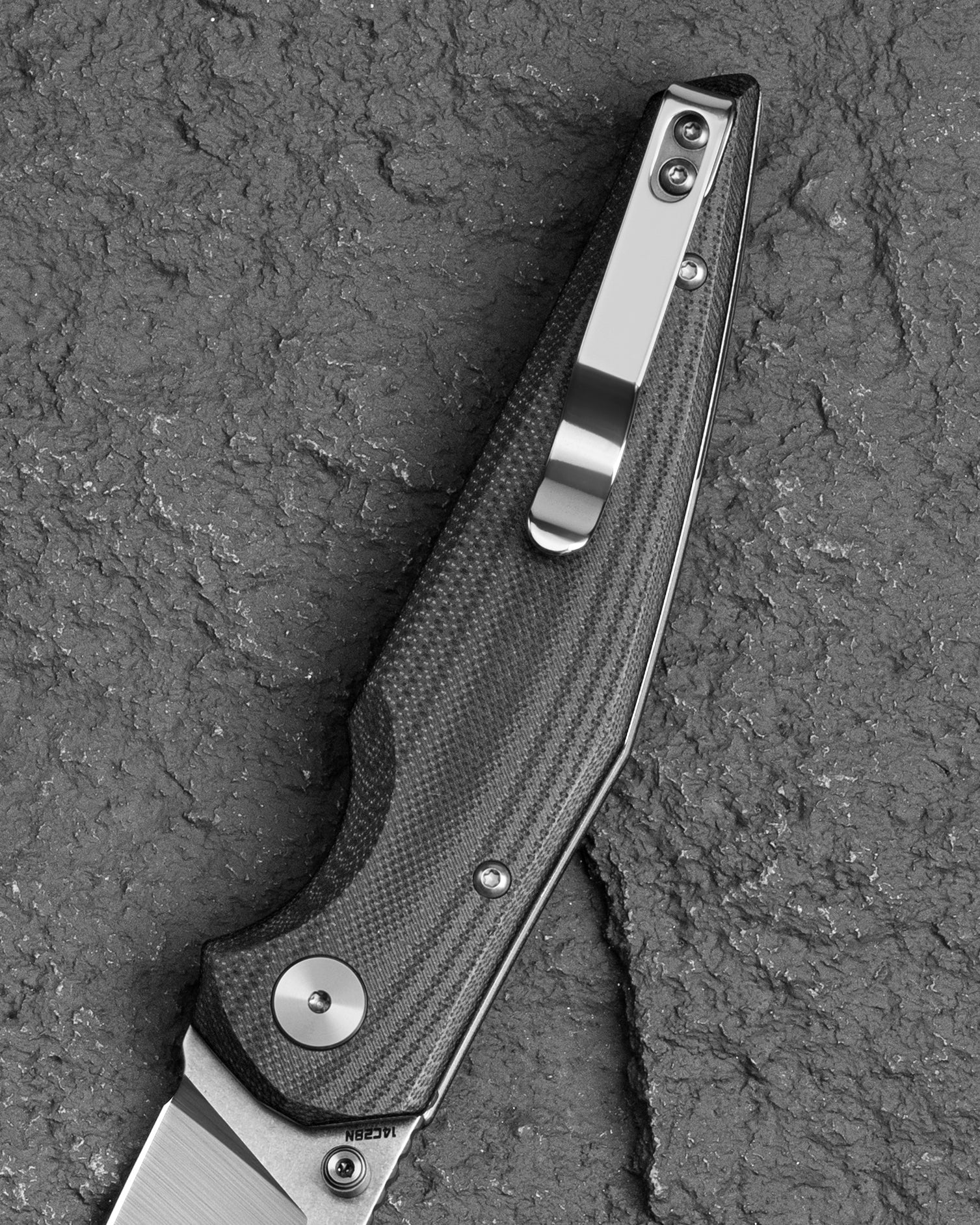 Bestech Snakebird BG58C Black G10 scales – textured handle, ceramic bearings