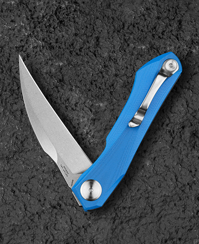 Bestech IVY BG59B spine detail – 14C28N stonewash blade spine with clean finish
