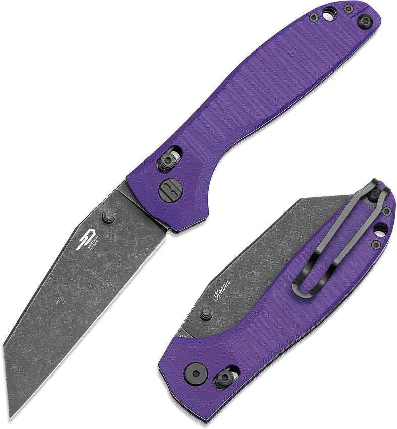 Bestech Liger BG61E gallery view 10 – purple G10 D2 wharncliffe folding knife