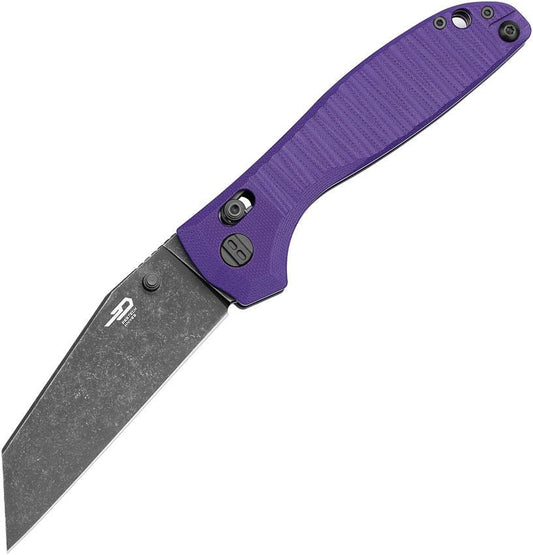 Bestech Liger BG61E gallery view 7 – purple G10 D2 wharncliffe folding knife