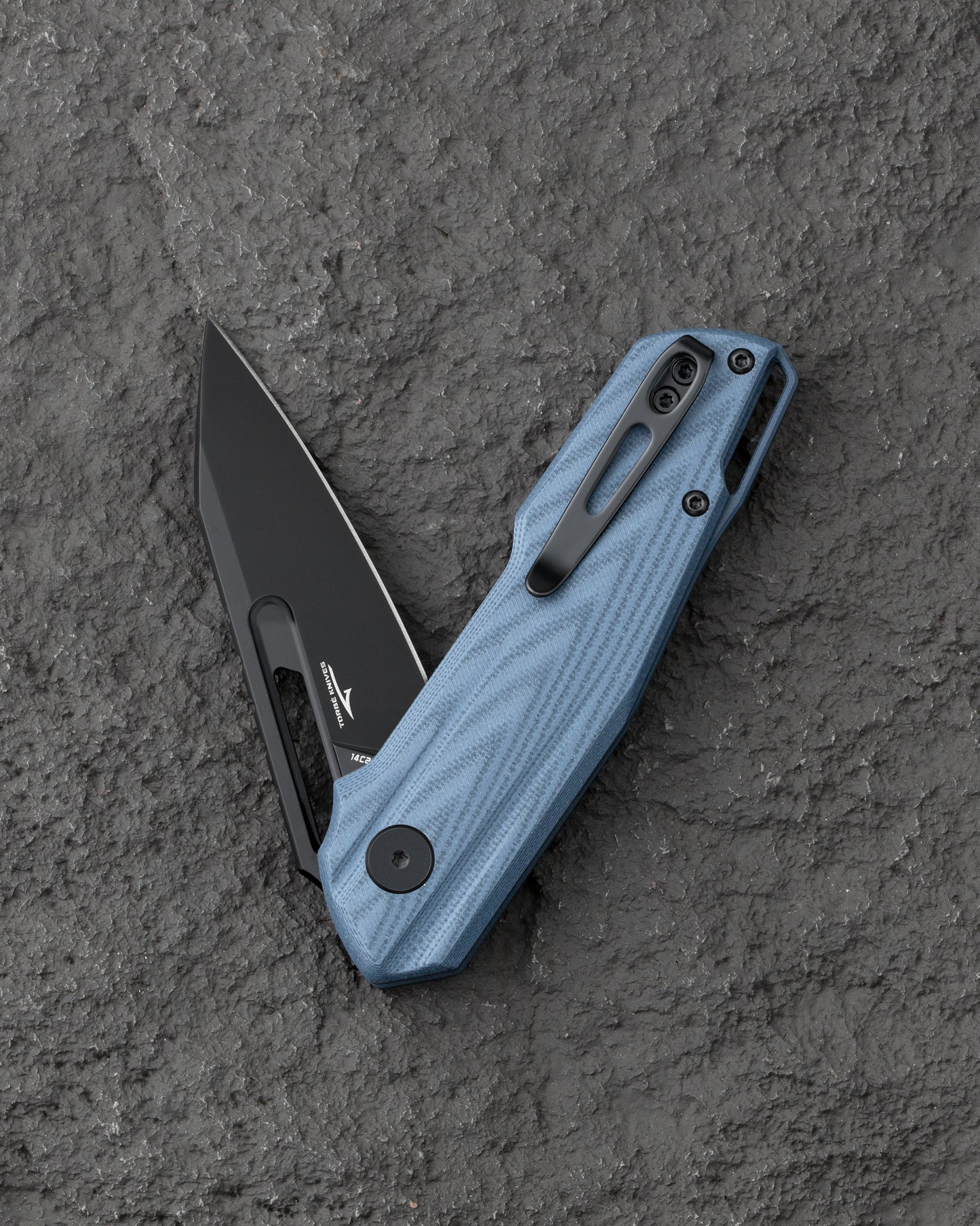 Bestech Toddler BG64E spine detail – 14C28N blade profile, compact geometry
