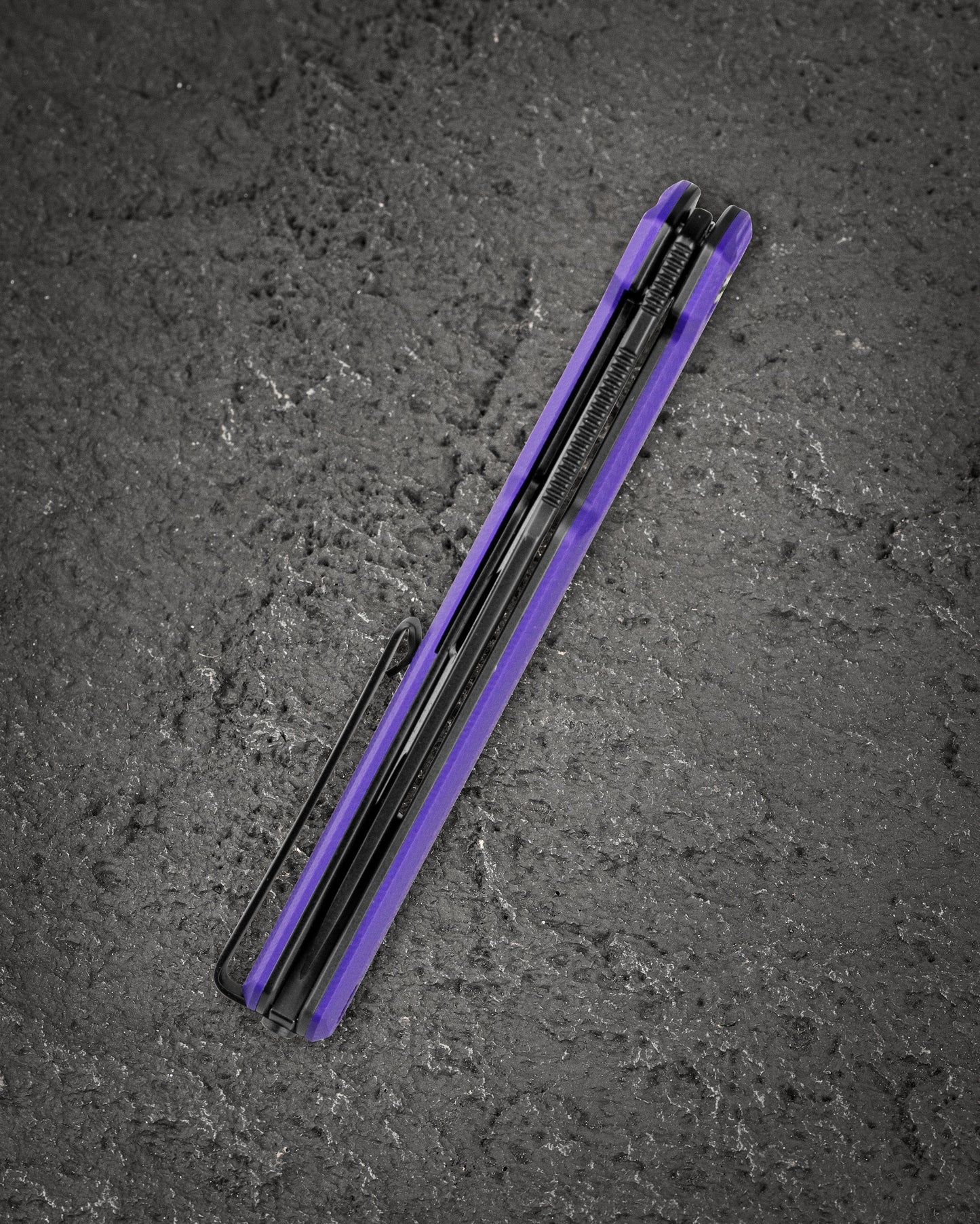 Bestech Duoz BG65E Purple G10 scales – textured grip, flipper tab