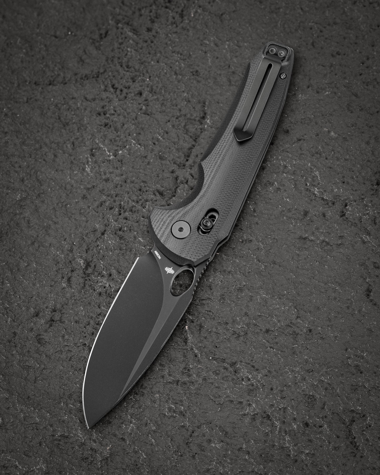 Bestech Noctar BG66H closed view – 5.15″ closed, Black G10 handle, Bar Lock