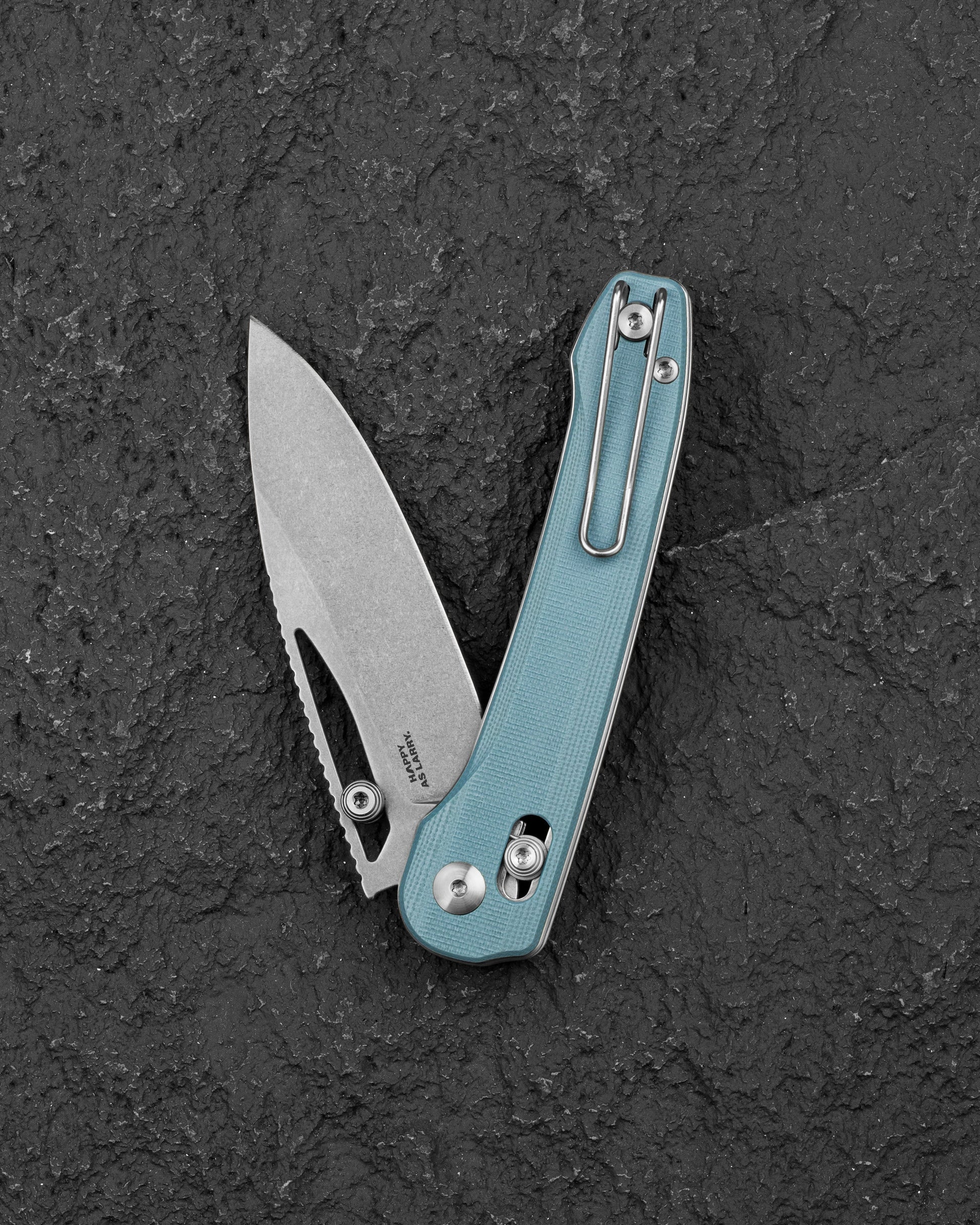 Bestech Cobber BG68C misty blue G10 scales – fiberglass laminate handle